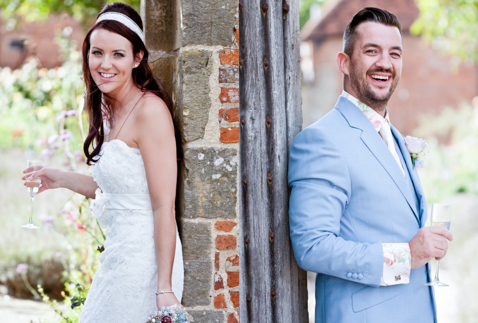 surrey walled garden wedding cowdray park photo bride groom-LARGE